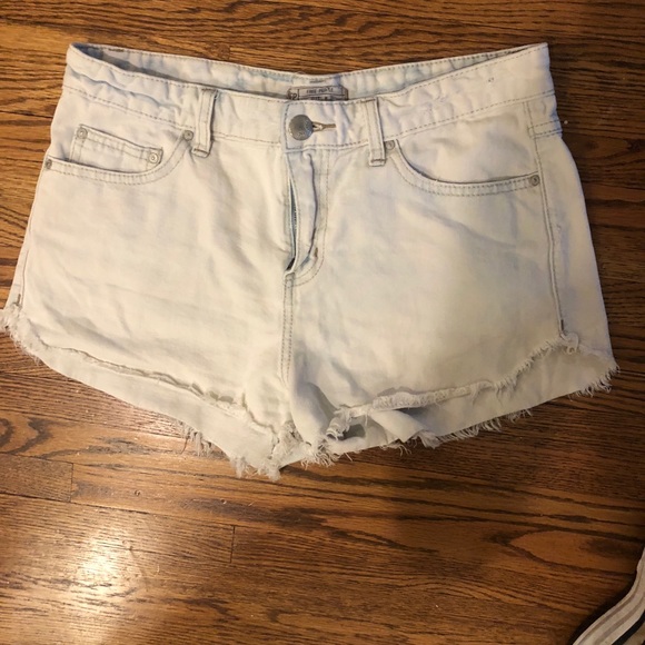Free People light blue denim shorts